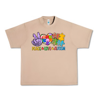 Burro Peace love Autism Urban Heavy Tee - CowGirlArtShop