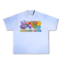 Grape Ice Peace love Autism Urban Heavy Tee - CowGirlArtShop