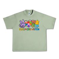 Oil Green Peace love Autism Urban Heavy Tee - CowGirlArtShop
