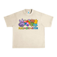 Sandshell Peace love Autism Urban Heavy Tee - CowGirlArtShop