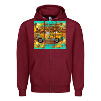 Burgundy western bee gnomes truck honeycomb  leopard turquoise wooden serape Zipper Hoodie - Artiststas