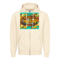 Sandshell western bee gnomes truck honeycomb  leopard turquoise wooden serape Zipper Hoodie - Artiststas