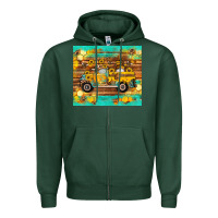 Sports Green western bee gnomes truck honeycomb  leopard turquoise wooden serape Zipper Hoodie - Artiststas