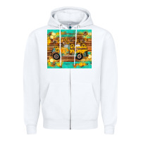 White western bee gnomes truck honeycomb  leopard turquoise wooden serape Zipper Hoodie - Artiststas