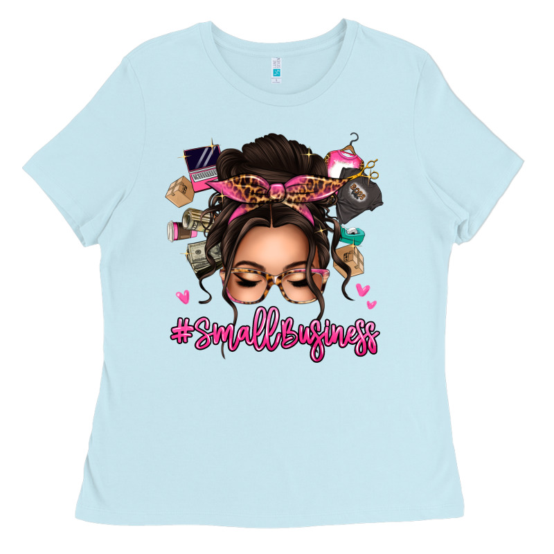 Small Business Messy Bun Ladies Tee by texasbilliewilder | Teevron