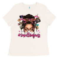 Bone Small business messy bun Ladies Tee - texasbilliewilder