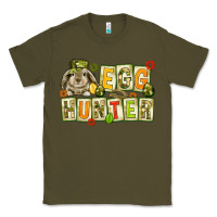 Army Green Egg hunter with camouflage plate letters Easter Classic Tee - HowdyJamesFarm