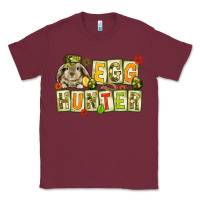 Burgundy Egg hunter with camouflage plate letters Easter Classic Tee - HowdyJamesFarm