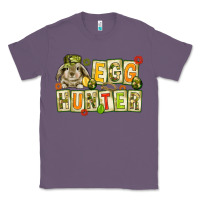 Lavender Egg hunter with camouflage plate letters Easter Classic Tee - HowdyJamesFarm