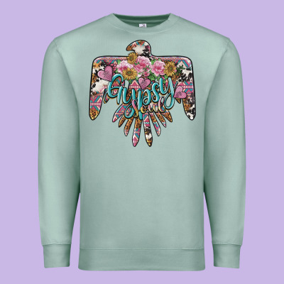 Gypsy Soul Thunderbird Premium Sweatshirt Designed By Barkaloodesign
