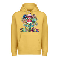 Antique Gold Hello Summer Premium Hoodie - CowhideDigitalArt