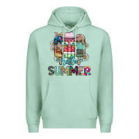 Seafoam Hello Summer Premium Hoodie - CowhideDigitalArt