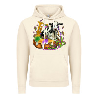 Vintage Artic holstein mardi gras Vintage Hoodie - OliviaCreatesArt
