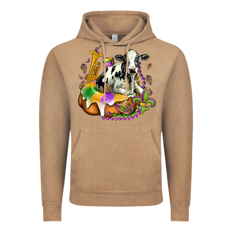 Holstein Mardi Gras Vintage Hoodie by OliviaCreatesArt | Teevron
