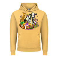 Vintage Mustard holstein mardi gras Vintage Hoodie - OliviaCreatesArt