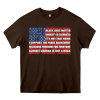 Chocolate Brown political protest american flag   stand united t shirt Heavy Core Tee - longCreatives