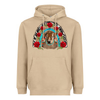 Mushroom brown baby cow floral rose rainbow Heavyweight Hoodie - BarkalooDesign