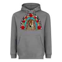 Storm brown baby cow floral rose rainbow Heavyweight Hoodie - BarkalooDesign