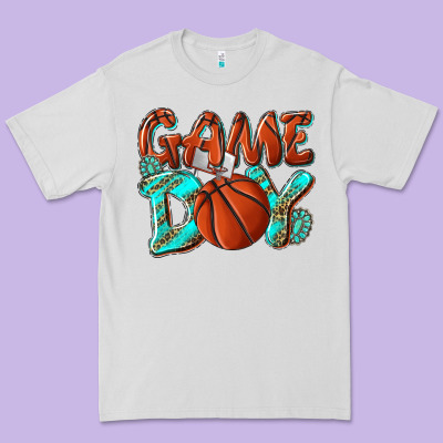 Game Day Leopard Basketball Premium Tee Designed By Nancycooperartshop