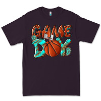 Plum Game day leopard basketball Premium Tee - NancyCooperArtShop