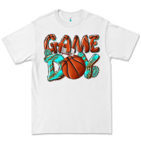 White Game day leopard basketball Premium Tee - NancyCooperArtShop