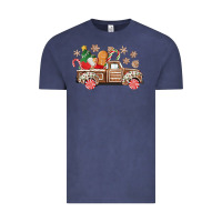 Vintage Denim christmas gingerbread truck Vintage Tee - CowGirlArtShop