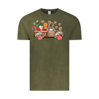 Vintage Olive christmas gingerbread truck Vintage Tee - CowGirlArtShop
