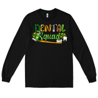 Black St. Patrick's Day Dental squad Long Sleeve Tee - OliviaCreatesArt