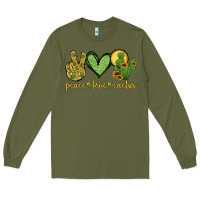 Army Green peace love cactus Long Sleeve Tee - Jasminsmagicworld
