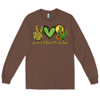 Chestnut peace love cactus Long Sleeve Tee - Jasminsmagicworld