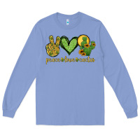 Colony Blue peace love cactus Long Sleeve Tee - Jasminsmagicworld
