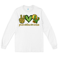 White peace love cactus Long Sleeve Tee - Jasminsmagicworld