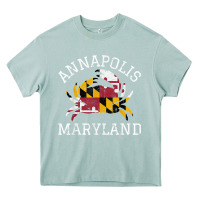 Arona Annapolis Maryland Crab State Flag Home Travel Vintage Heavy Core Tee - longCreatives
