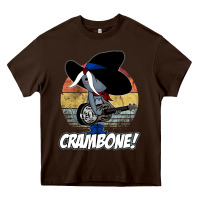 Chocolate Brown Vintage distressed uncle pecos crambone Heavy Core Tee - longCreatives