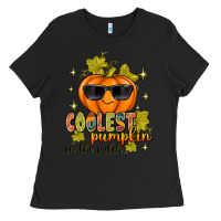Black Coolest Pumpkin In The Patch Ladies Tee - texasbilliewilder