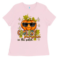 Bubblegum Pink Coolest Pumpkin In The Patch Ladies Tee - texasbilliewilder