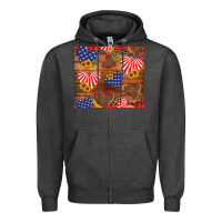 Charcoal Heather america heart Zipper Hoodie - Artiststas