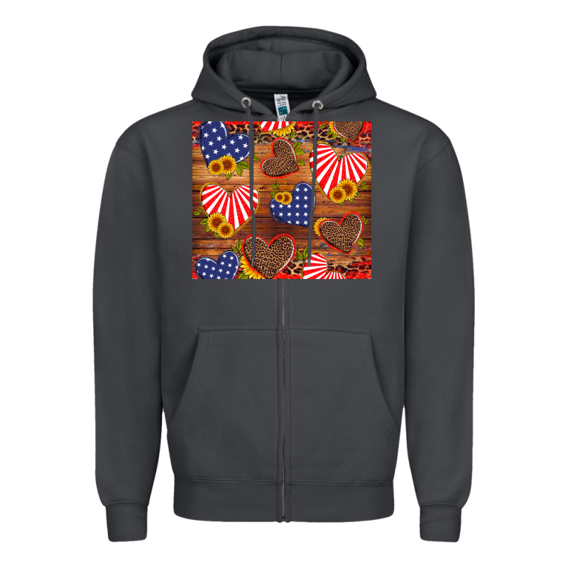 America Heart Zipper Hoodie by Artiststas | Teevron