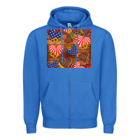 True Royal america heart Zipper Hoodie - Artiststas