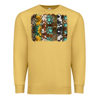 Antique Gold western handdrawn patterns brushstrokes Premium Sweatshirt - BarkalooDesign