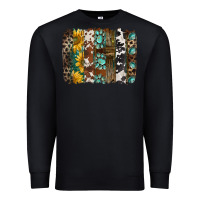 Black western handdrawn patterns brushstrokes Premium Sweatshirt - BarkalooDesign