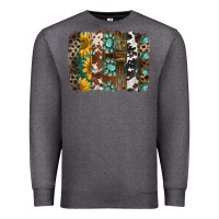 Charcoal Heather western handdrawn patterns brushstrokes Premium Sweatshirt - BarkalooDesign