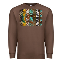 Chestnut western handdrawn patterns brushstrokes Premium Sweatshirt - BarkalooDesign
