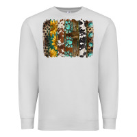 Dove Grey western handdrawn patterns brushstrokes Premium Sweatshirt - BarkalooDesign
