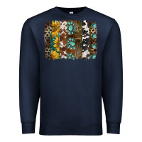 Navy western handdrawn patterns brushstrokes Premium Sweatshirt - BarkalooDesign