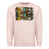 Pale Pink western handdrawn patterns brushstrokes Premium Sweatshirt - BarkalooDesign