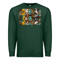 Sports Green western handdrawn patterns brushstrokes Premium Sweatshirt - BarkalooDesign