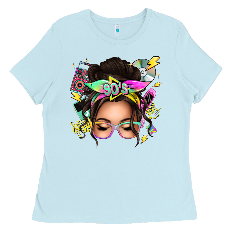 90s Messy Bun Ladies Tee by texasbilliewilder | Teevron