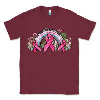 Burgundy Cancer ribbon rainbow Cancer Awareness Classic Tee - HowdyJamesFarm