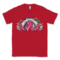 Red Cancer ribbon rainbow Cancer Awareness Classic Tee - HowdyJamesFarm